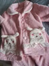 噜噜牛女童睡衣儿童珊瑚绒睡衣宝宝小孩子秋冬中小童保暖家居服套装 虾粉色-67221 110 (8码 建议身高105-115) 实拍图