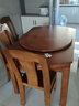 梵宜实木餐桌椅组合胡桃木家用小户型可伸缩折叠椭圆形吃饭歺桌子301# 1.35m一桌6椅+80cm转盘 金丝胡桃木 实拍图