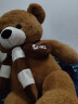 乐怡萱毛绒玩具泰迪熊大熊猫公仔布娃娃熊玩偶抱抱枕熊送女友情人节礼物 深棕色LOVE 80厘米（+玫瑰花） 实拍图