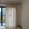 家菲阳台隔热防晒镜面纱透光不透人纱帘客厅飘窗窗纱窗帘高级感奶油色 镜面有钱花-奶茶色 咨询免费改短 升级韩折打孔 实拍图