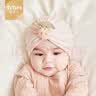 MINI TUTUYA婴儿帽子冬天春秋季新生儿胎帽男女宝宝0-6个月初生儿囟门帽秋冬 草莓甜心-婴儿粉（夏季单层） 小码：帽围36-40cm，建议0-3月 实拍图