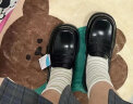 HARUTA日本进口学院风牛皮乐福鞋4900真皮款厚底粗跟390平底鞋学生单鞋 黑色（偏大半码） 37 晒单实拍图
