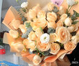 馨仪鲜花速递玫瑰向日葵康乃馨花束生日礼物全国同城配送 33朵香槟玫瑰 实拍图