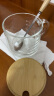 CEROUKY 简约透明玻璃杯牛奶早餐杯子奶茶儿童燕麦泡茶水杯 380ml透明款（带盖勺） 晒单实拍图