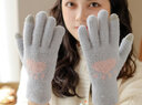 撞青春保暖手套女秋冬季加绒手套防寒骑行时尚学生情侣女士针织毛线手套 灰色 均码 1双 实拍图