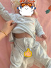 承承鹿婴儿宝宝纯棉套装秋衣秋裤无骨分体内衣0-12个月贴身衣服 小熊蓝色 66码(建议11-15斤宝宝穿) 实拍图