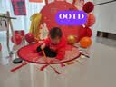 欢喜小熊婴儿套装宝宝冬季加厚棉服新年服红色中国风周岁礼服拜年服 实拍图