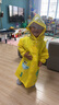 smally儿童雨衣男童女童小学生幼儿园全身防水上学男孩宝宝加厚卡通雨披 活力黄恐龙 M（建议身高95-105cm） 实拍图