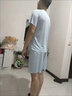 浪莎（LangSha）品牌【超薄冰丝凉感】夏季新款男家居服睡衣男士无痕t恤短袖套装 N88男套装 蓝色 2XL 建议140-160斤 【24H速发】 实拍图