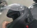 JIEKAI摩托车蓝牙头盔带耳机内置通话一体盔揭面盔双镜片电动车头帽 磨纱黑（带蓝牙耳机） L 晒单实拍图
