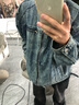 OEMG美式高街vibe牛仔外套男生春秋冬季潮流牌痞帅立领复古夹克上衣服 蓝色 XL 【建议135-150斤】 实拍图