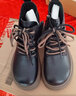 ZHR马丁靴女真牛皮加绒厚底短靴英伦风圆头皮靴 AH358A 黑色 39  实拍图