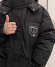托玛菲 黑色羽绒棉服女中长款加厚连帽棉衣外套冬季女装新款韩版宽松学院风过膝面包服衣服学生棉袄子女长款 黑色（现货加厚款） L（125-145斤） 实拍图