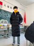 准者长款羽绒服男女情侣款春夏白鸭绒连帽保暖防风加厚运动外套 纯正黑 3XL (190) 实拍图
