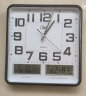 康巴丝（Compas）挂钟客厅 万年历温湿度时钟 简约石英钟表挂墙C2983 黑白 37cm 实拍图