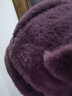 光格秋冬中老年帽子女妈妈时尚新款皮草帽仿兔毛礼帽加厚保暖百搭包头 紫色 晒单实拍图