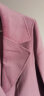 珂莱蒂尔女装春季新款西装领羊毛混桑蚕丝双面呢子大衣外套 淡紫罗兰 L 晒单实拍图