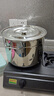 创威悦 不锈钢桶圆桶带盖商用电热炉汤桶大汤锅大容量卤肉汤桶加深水桶 直径30*高20特厚底耐烧 实拍图