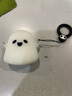 京苑 适用于AirPods Pro二代保护套airpods4苹果耳机套1/2/pro3代卡通蓝牙壳一二三代硅胶防摔保护壳 【夜光款 透白-幽灵】+指环扣 AirPods 1/2代保护套 实拍图