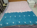 雅鹿 法兰绒床单单件毛绒床单珊瑚绒牛奶绒学生职工宿舍保暖被单盖毯 心心相印MN 150x200cm【床单单件】 实拍图