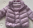 笛莎（DEESHA）童装女童2025秋冬短款三防轻薄羽绒服外套 雾紫 160 实拍图