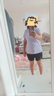 361度运动套装男夏季跑步短袖基础舒适速干健身训练衣服 【女款】苏菲紫/基础黑 2XL 实拍图