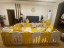 幼贝臣儿童游戏围栏宝宝婴儿爬行学步安全护栏室内游乐场玩具生日礼物 200x240秋千摇马滑梯收纳柜画板球池4cm地垫 萌鸭黄白款组合围栏 实拍图
