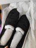 森达（SENDA）简约乐福鞋男夏季新商场同款一脚蹬休闲舒适透气布鞋V7R13BM3 黑色 40 实拍图