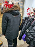 雪中飞貉子毛大毛领羽绒服鹅绒男士冬季常规款防风加厚时尚休闲百搭外套 黑色 XL (180) 实拍图