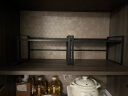 圣西陶 厨房置物架可伸缩柜子分层架台面调料收纳架多功能隔板锅具架 小号黑色 实拍图