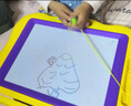 琪趣超大号磁性画板儿童写字板宝宝学习绘画涂鸦板婴幼儿玩具1一2-3岁 44X34CM超大号紫色9988A 官方标配 实拍图