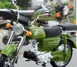 华一1/10嘉陵JH-70合金摩托车模型仿真金属街车老式五羊本田盒装 绿色嘉陵摩托车 实拍图