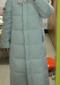 雪中飞【鹅绒】秋冬新款时尚百搭大口袋大长款连帽女士羽绒服女 碧波蓝|5725 L 170/92A 实拍图