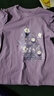 巴布豆女童长袖t恤春秋季纯棉亲肤宝宝时尚洋气荷叶边童装打底衫上衣 紫/巴布百花开+粉/巴布小白花x 130 实拍图