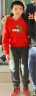 FILA斐乐龙年休闲长袖2024春新年款中大童男女童红色连帽保暖卫衣 晒单实拍图