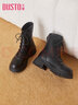 大东马丁靴2025年冬季新款欧美时尚粗跟短靴时尚百搭女鞋1135 黑色（绒里） 39 实拍图