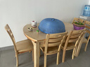 晨巢 餐桌 实木餐桌 可伸缩折叠圆桌餐桌家用现代中式饭桌餐厅家具 1.5米原木色 一桌八椅 实拍图