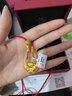 红色年轮黄金双鱼锦鲤锁包吊坠女足金锦鲤长命锁宝宝吊坠项链送老婆生日礼 小锦鲤+如意金珠 金重:2.11-2.2g 实拍图