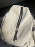 丛林鸟新品轻便旅行包小背包女休闲书包小型双肩包男学生上课iPad平板包 白色小号【黑球】 实拍图