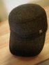 畅印 中老年人帽子男士毛呢保暖帽秋冬天爸爸爷爷帽老头加厚护耳鸭舌帽 平顶帽灰色 实拍图