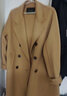 太平鸟100%澳毛双面呢大衣女冬装双排扣羊毛呢子毛呢外套 驼色 S 实拍图