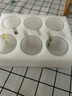 沉弗耐热玻璃花草茶具带手把小茶杯品茗杯透明直筒功夫手工吹制加厚 六彩把六只120ml+杯架 实拍图