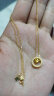 周大福 猫眼圆珠黄金项链(工费460)40cm约4.2g F222612 实拍图