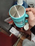 WINTERPALACE 茶水分离玻璃杯过滤防摔喝水杯男士商务办公室带手柄杯子泡茶杯 蓝色430ML 实拍图