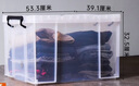 禧天龙（Citylong）直角加厚收纳箱大号透明抗压衣物收纳整理箱储物箱水产养殖箱 45升【53.3x39.1x32.5厘米】 【一个装】加厚抗压 实拍图