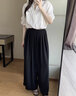 ELLE白色设计感V领衬衫女2025秋装新款宽松通勤职业装轻奢气质上衣 白色 XL 实拍图