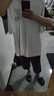 真维斯（Jeanswest）夏季短袖t恤男士新款宽松大码胖子体恤潮流纯棉圆领半袖衫 白色 2XL (推荐160-180斤) 实拍图