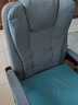 勤一 加厚可躺办公椅子电脑椅家用老板椅弓形麻将椅子午休靠背座椅 布艺-蓝色-可躺 标准款（无脚托+无腰枕） 实拍图