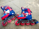 迪士尼（Disney）轮滑鞋儿童溜冰鞋男女童滑冰鞋初学可调直排蜘蛛侠旱冰鞋送礼物 实拍图