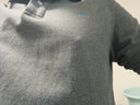 七匹狼长袖t恤男固色简约秋季翻领纯棉polo保罗衫男装商务纯色打底衫 黑灰-3.0升级纯棉固色 2XL 180/96A(XXL) 实拍图